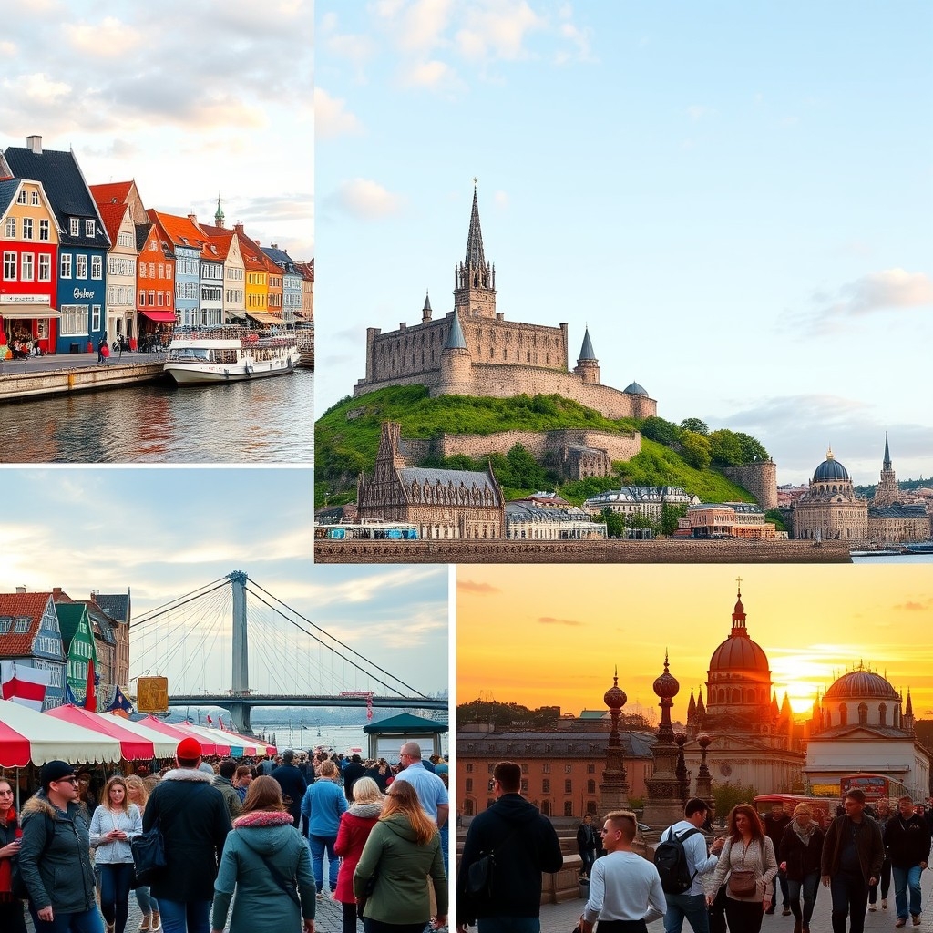 Highlights of Northern and Eastern Europe Highlights of Northern and Eastern Europe in May with landmarks, festivals, and people enjoying spring