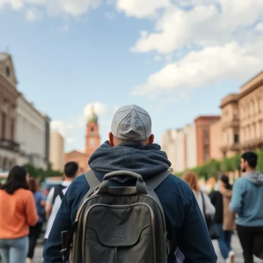 An expat A foreigner expat just moved to Mexico and roaming around to understand the culture and get used to living there