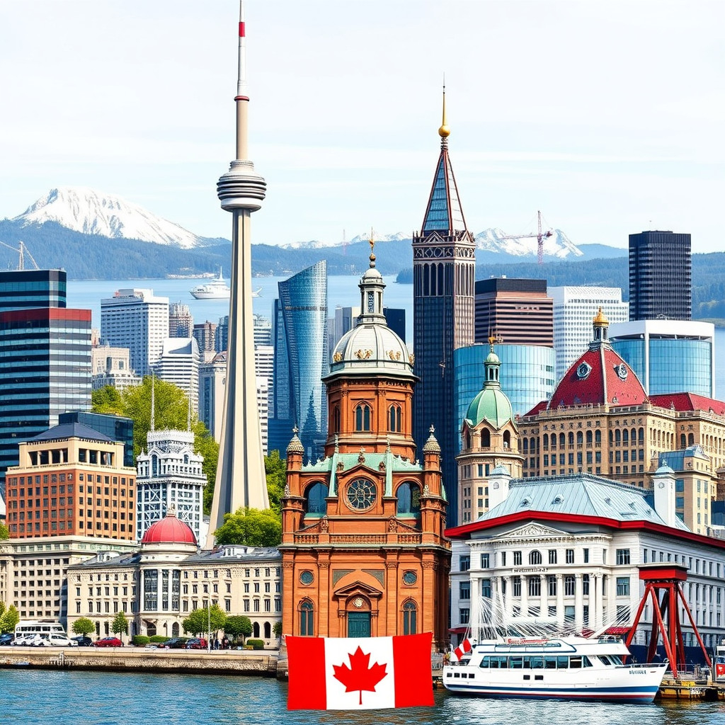 Canada Canada scene with its multicultural vibe and symbolic buildings such as CN Tower.