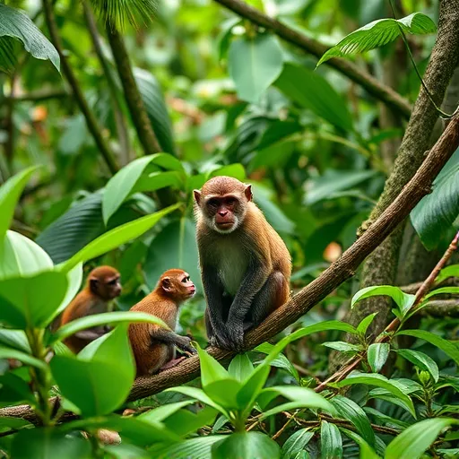 Monkeys in Costa Rica Trees and monkeys are present, illustrating wildlife encounters in Costa Rica
