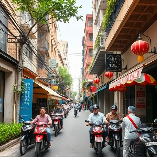 Ho Chi Minh City Ho Chi Minh City reflects the traditional Vietnamese culture with locals on their motorbikes